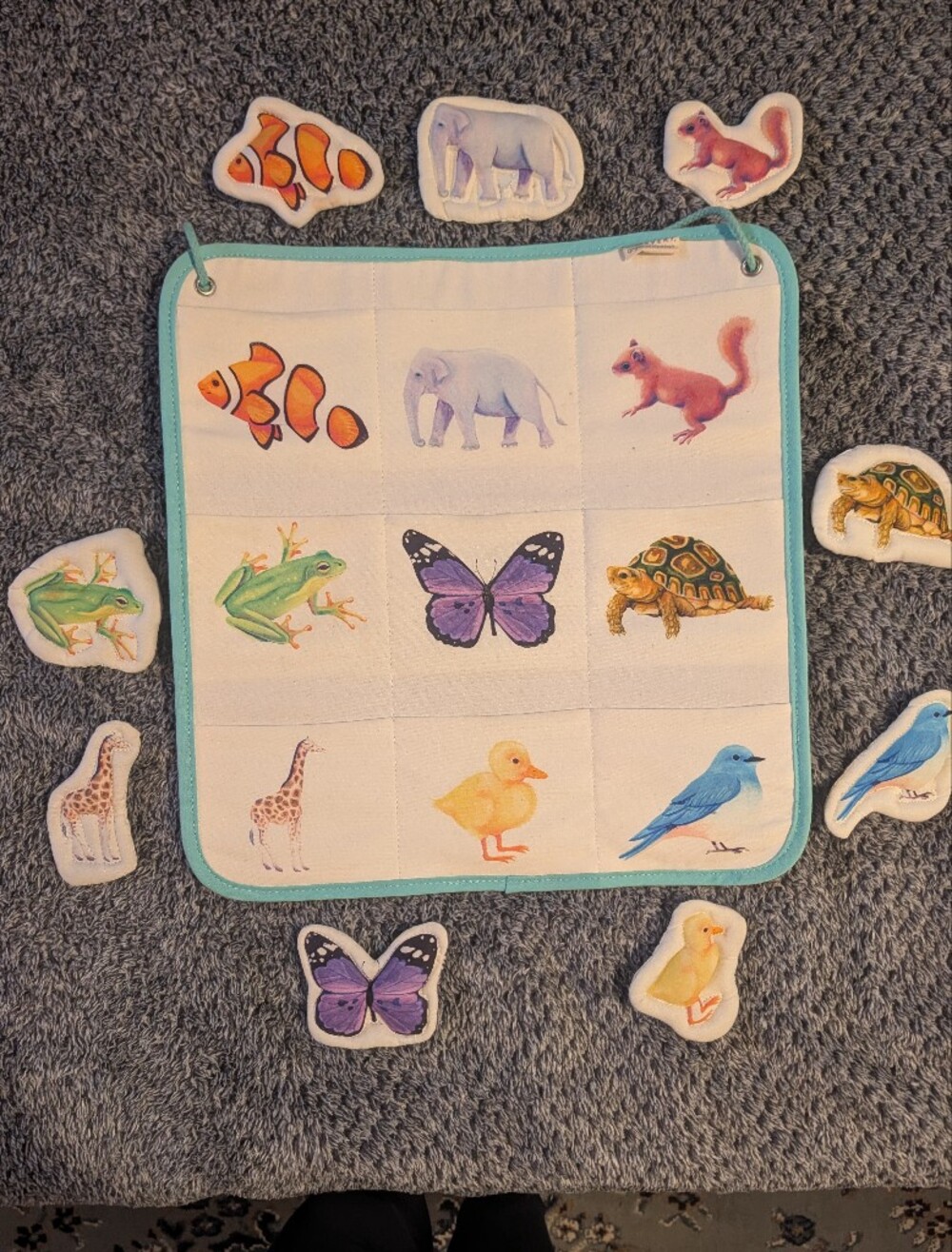 Lovevery Quilted Critter Pockets Soft Matching Activity - Picture 4 of 8